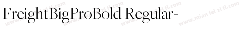FreightBigProBold Regular字体转换